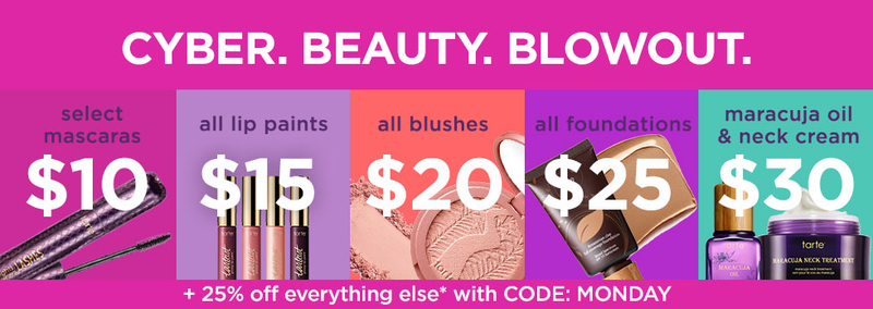 Tarte Cosmetics: 25% off everything with code MONDAY| Cyber Beauty Blowout